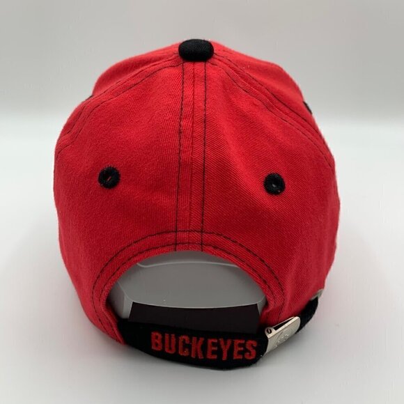 Ohio State Buckeyes NCAA Red Black Donegal Bay Strapback Hat - Picture 3 of 5